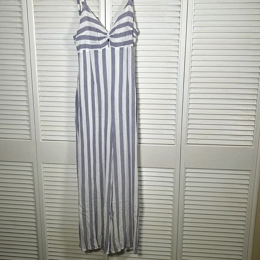 Lira, Caya Jumpsuit, white and blue, size: L.